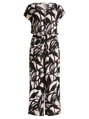 BETTY & CO Jumpsuit mit U-Boot-Ausschnitt in Black/Nature