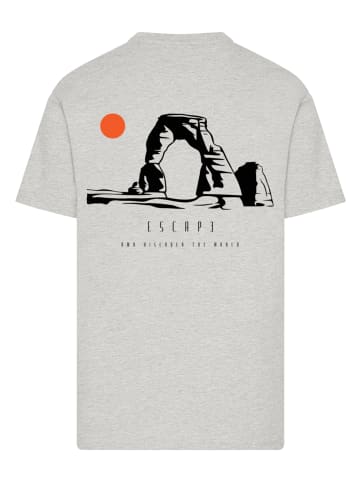F4NT4STIC T-Shirt Escape Discover the World Savannah in grau meliert