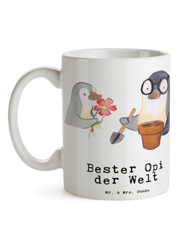Mr. & Mrs. Panda haferl Pinguin Bester Opi der Welt mit Spruch in Weiß