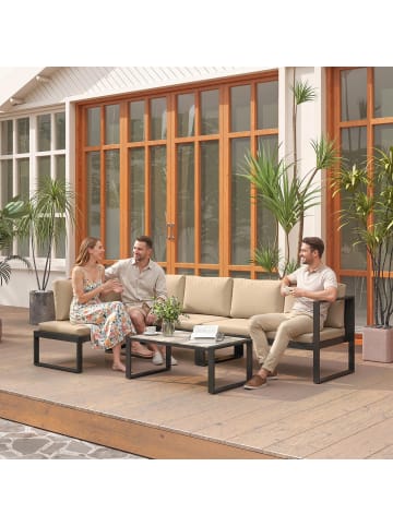 Outsunny Gartenmöbel-Set in Khaki 247L x 152B x 65H cm