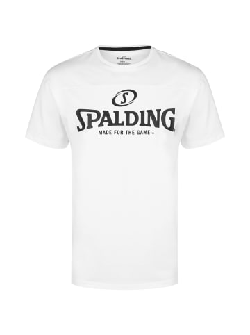 Spalding T-Shirt Essential Logo in weiß / schwarz