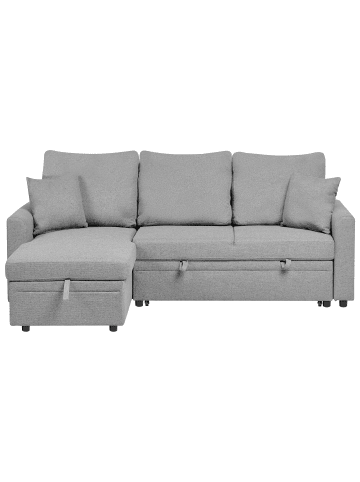 Beliani 3-Sitzer Sofa NASSJO in Grau - (W) 210 x (H) 90 x (L) 131 cm rechtsseitig