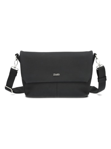 Zwei Mademoiselle.M Messenger 33 cm Laptopfach nubuk black