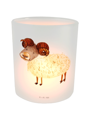 Mr. & Mrs. Panda Teelichthalter Sternzeichen Widder ohne Spruch in Transparent