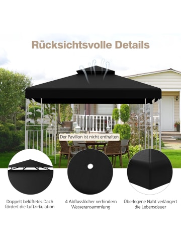 COSTWAY Ersatzdach 3x3m in Schwarz