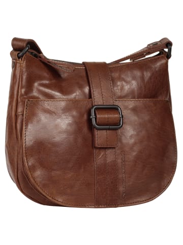 SPIKES & SPARROW Umhängetasche echt Leder in cognac