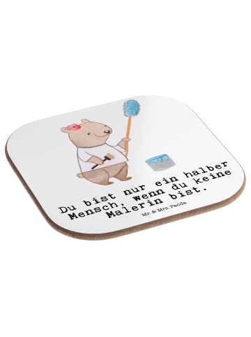 Mr. & Mrs. Panda Coaster Malerin Herz mit Spruch in Weiß