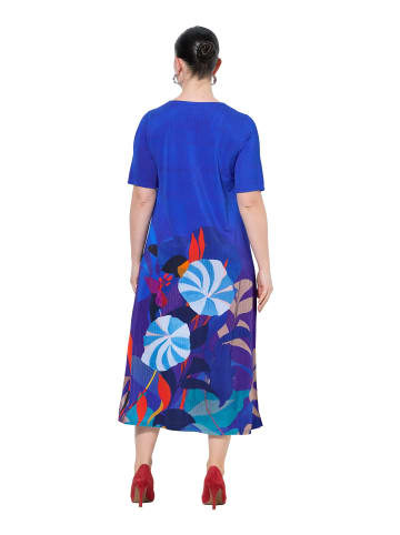 Ulla Popken figurbetontes Kleid in kobaltblau