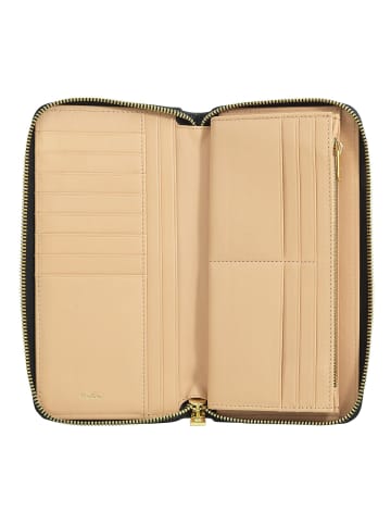 DuDu Up Geldbörse RFID Schutz Leder 20 cm in black-nude