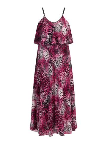 faina Damen Maxikleid Mit Animal-Print in Pink