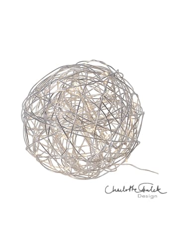 STAR Trading LED Leuchtkugel ,Trassel, silber, outdoor, Ø 30cm