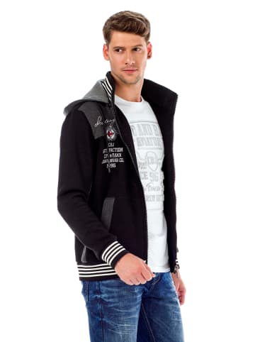 Cipo & Baxx Kapuzensweatjacke in Black