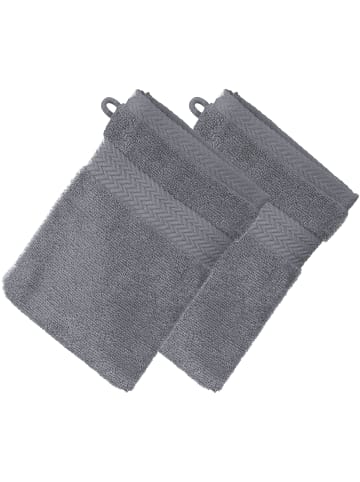 Erwin Müller Frottier Waschhandschuh 2er-Pack Friedrichshafen in anthrazit