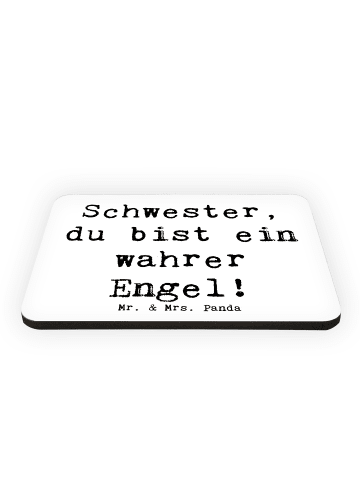 Mr. & Mrs. Panda magnet Spruch Schwester Engel mit Spruch in Weiß