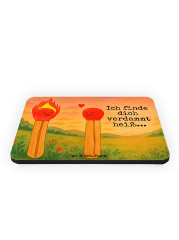 Mr. & Mrs. Panda magnet Streichhölzer Design mit Spruch in Weiß