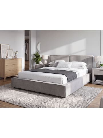2-tlg Doppelbett LINARDS in Grau