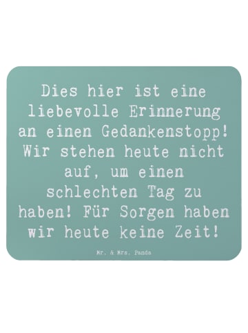Mr. & Mrs. Panda Mauspad Spruch Freude Erleben mit Spruch in Meeresbrise