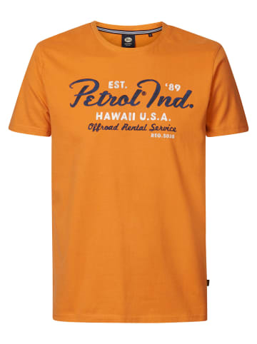 Petrol Industries T-Shirt mit Aufdruck Bonfire in Orange