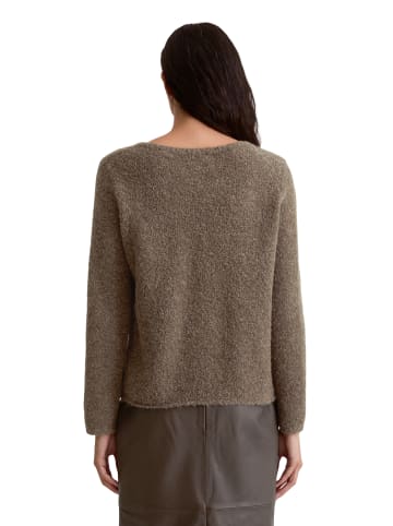 Marc O'Polo Bouclé-Pullover regular in shaded brown melange