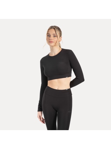 SMILODOX Crop Longsleeve Thalina in Schwarz