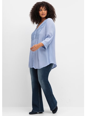 sheego by Joe Browns Crêpebluse in himmelblau