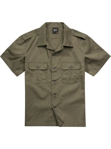 Brandit Hemd "US Ripstop Shirt Short Sleeve" in Grün