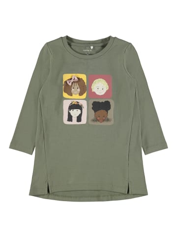 name it Mädchen Tunika- Kleid/Shirt in Deep Lichen Green