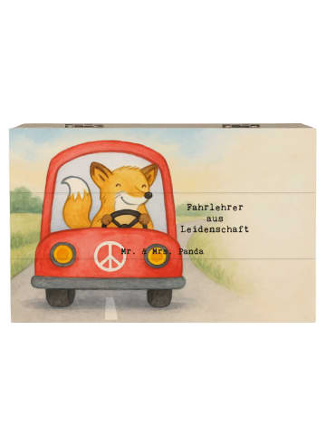 Mr. & Mrs. Panda Holzkiste Fahrlehrer Leidenschaft Design mit Sp... in Weiß