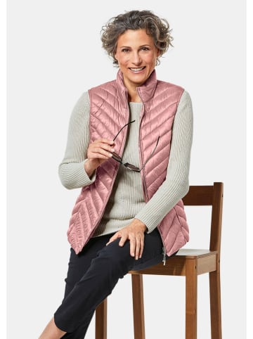 GOLDNER Kurzgröße:  Weste mit leichter Wattierung in altrosé