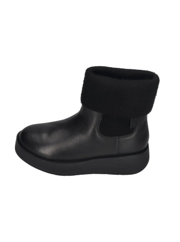 fitflop Stiefeletten GEN-FF ROAM KNIT COLLAR LEATHER BOOTS in schwarz