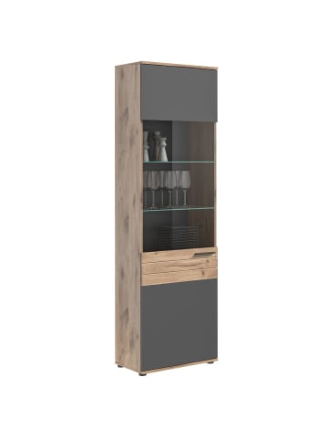 ebuy24 Vitrinenschrank Mason Eiche Dekor 57 x 37 cm