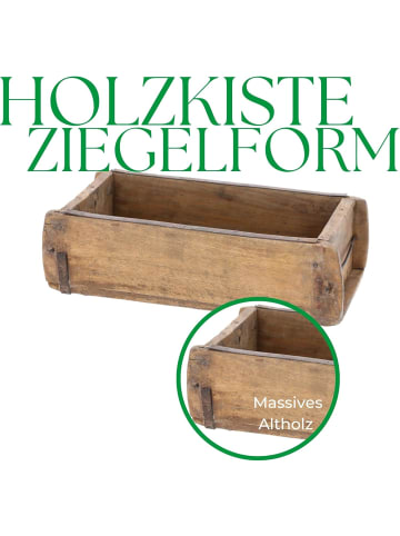 Novaliv Novaliv 2x Holzkiste Vintage 30 x 15 x 10 cm Alte Ziegelform Holz EIN in Braun