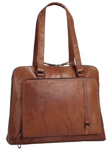 SPIKES & SPARROW Shopper echt Leder in cognac