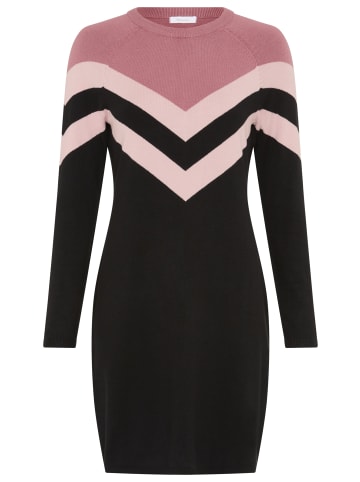 Tamaris Strickkleid in rosa bordeaux schwarz
