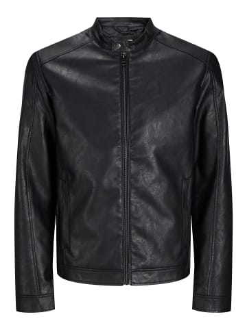 JACK & JONES PLUS Kunstlederjacke in Black