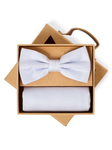 Finshley & Harding London Fliege in hellblau weiß - 0002