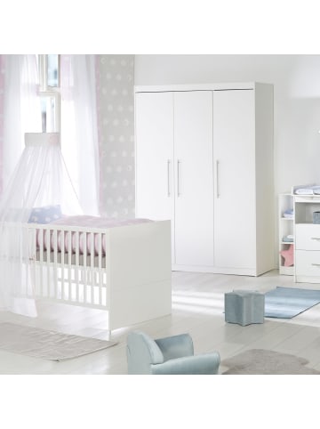 roba Kleiderschrank Maren 3-türig weiß Drehtürenschrank fürs Babyzimmer