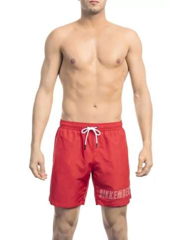Bikkembergs Rot Schwarz Polyester Herren Badeanzug