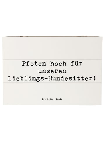 Mr. & Mrs. Panda Schatulle Spruch Lieblings-Hundesitter mit Spruch in Weiß