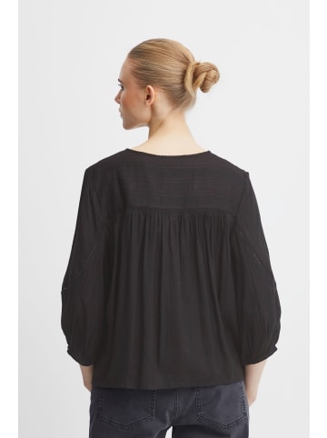 ICHI Langarmbluse IHSELIS MS - 20118543  Modische Bluse mit Lochspitze in schwarz