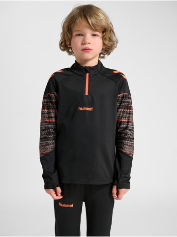 Hummel Halbreißverschluss Sweatshirt Daumenlöcher Hmlblaze Multisport Kinder in BLACK/ORANGE