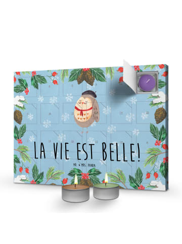 Mr. & Mrs. Panda Duftkerzen Adventskalender Eule Frankreich mit ... in Eisblau