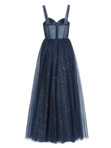 HEY KYLA Abendkleid in marine silber - 0002