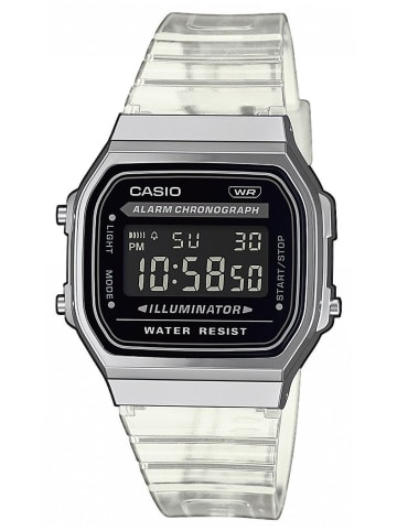 Casio Vintage Iconic Digitaluhr Transparent Schwarz / Silber