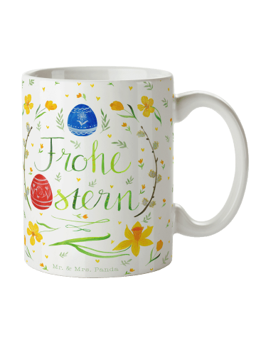 Mr. & Mrs. Panda Bedruckte Tasse Ostern Frohe Ostern mit Spruch in Weiß