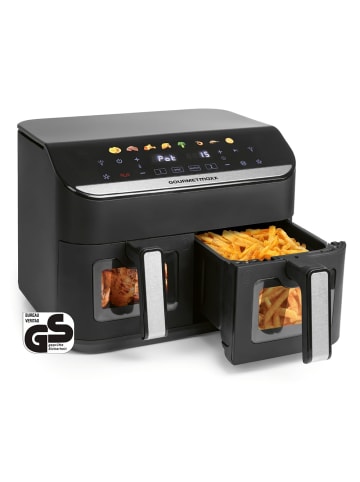 Gourmetmaxx GOURMETmaxx 2-Kammer-Heißluftfritteuse 2 x 4,5 l - Multi-Color LED-Touchdisplay