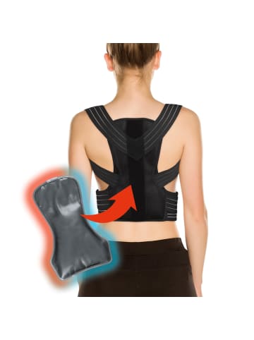 MAXXMEE Rückenkorrektor mit Gelpad 2in1 S/M schwarz  Schwarz