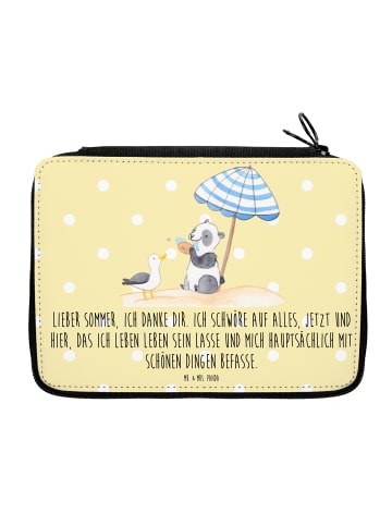 Mr. & Mrs. Panda Federmappe Lieber Sommer Motiv mit Spruch in Gelb Pastell