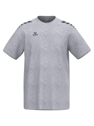 erima Unisex Erwachsene, Erwachsene T-Shirt in grau melange/schwarz