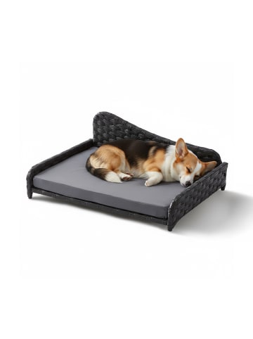 relaxdays Hundebett "L" in Grau – (B)63 x (H)25 x (T)46 cm